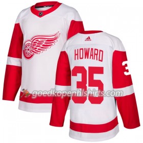 Detroit Red Wings Jimmy Howard 35 Adidas 2017-2018 Wit Authentic Shirt - Mannen